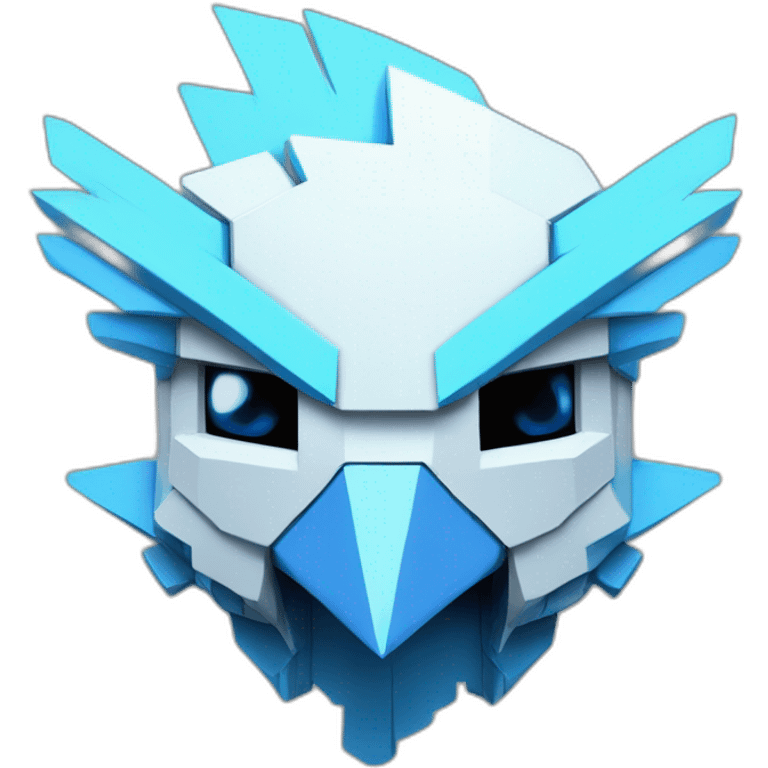 Minecraft Articuno Cyberpunk Head emoji