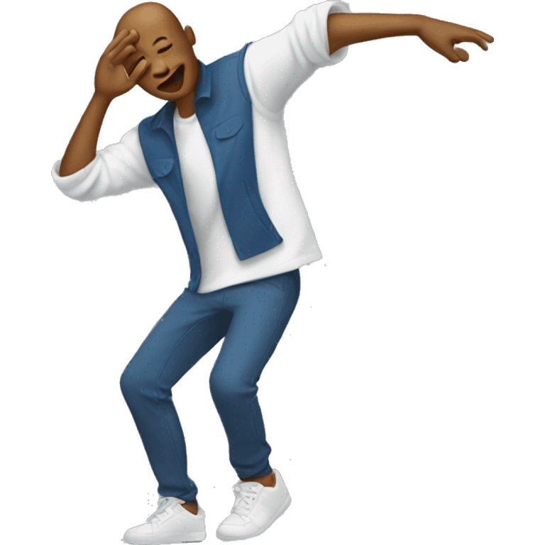 someone doing the dab dance emoji