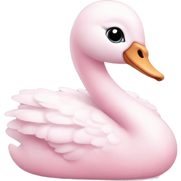 Baby pink swan  emoji