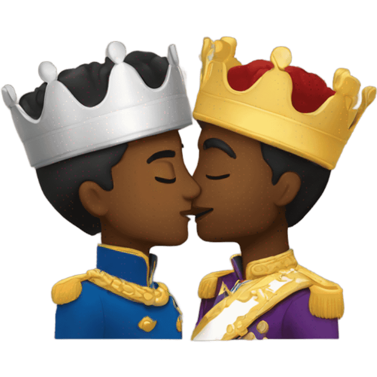 Two princes kissing  emoji