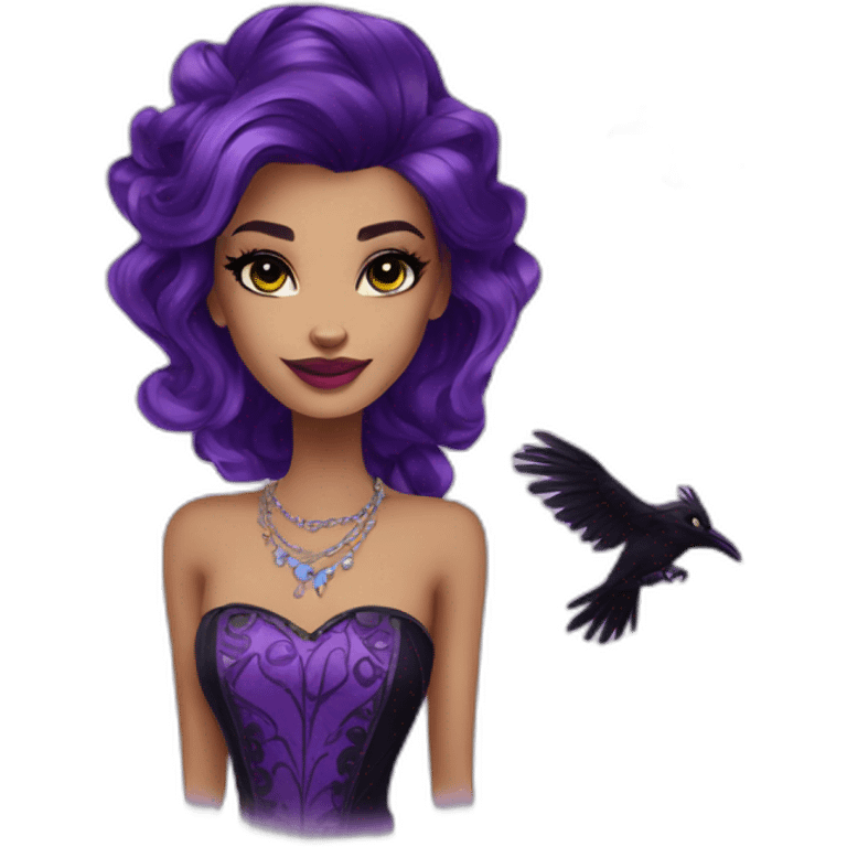 Raven Queen from ever after high emoji