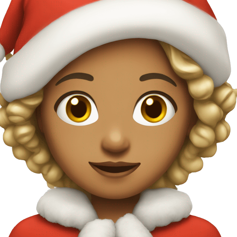 girl wearing Santa outfit emoji