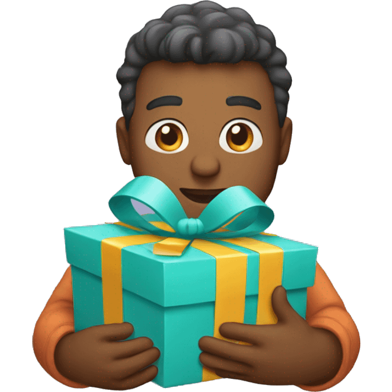 man with gift emoji