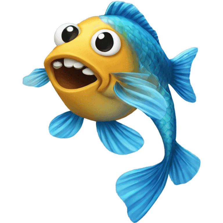 fish with a binky in it’s mouth emoji