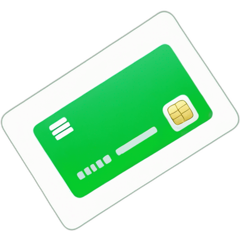 credit card with a green check emoji