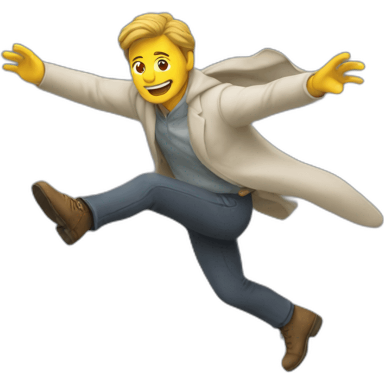 The flying man  emoji