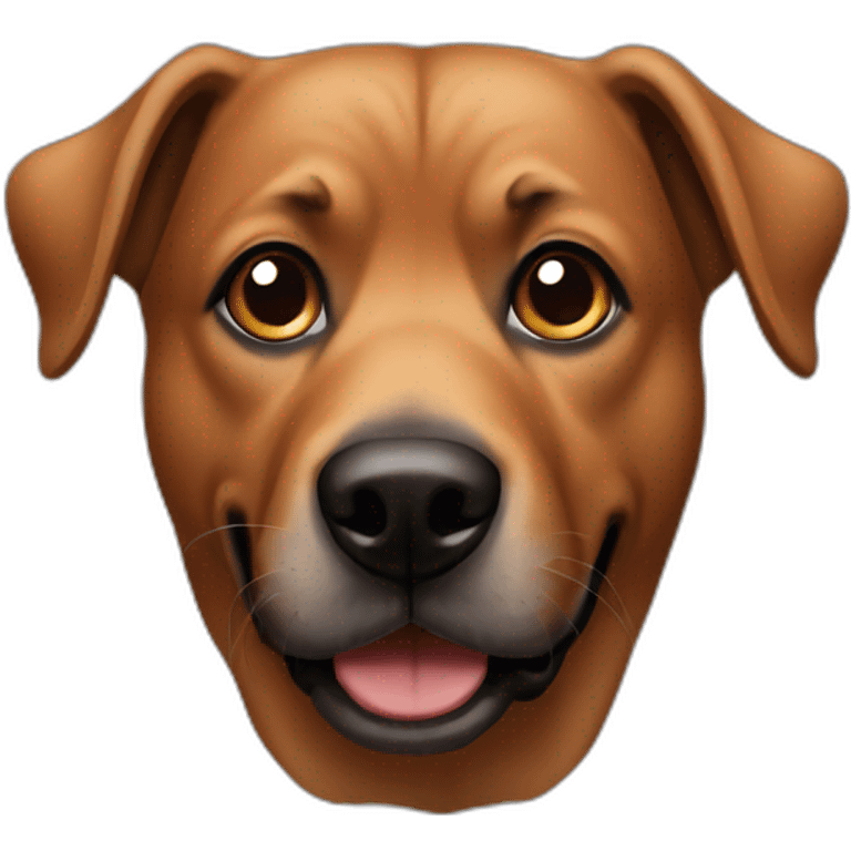 Brown dog black snout emoji