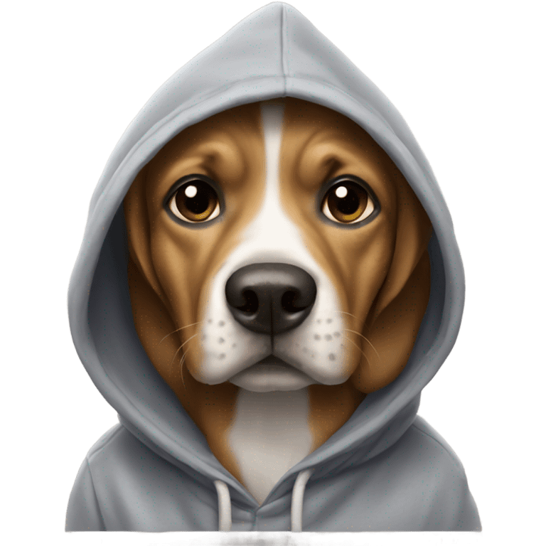 Dog wearing a hoodie emoji