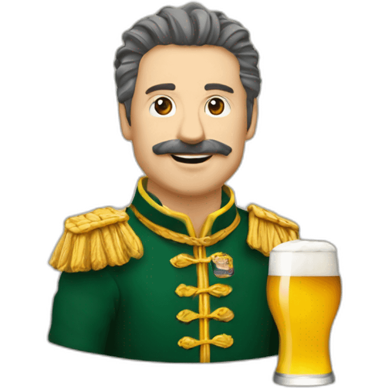 Mor de kaiser qui boit une bière emoji