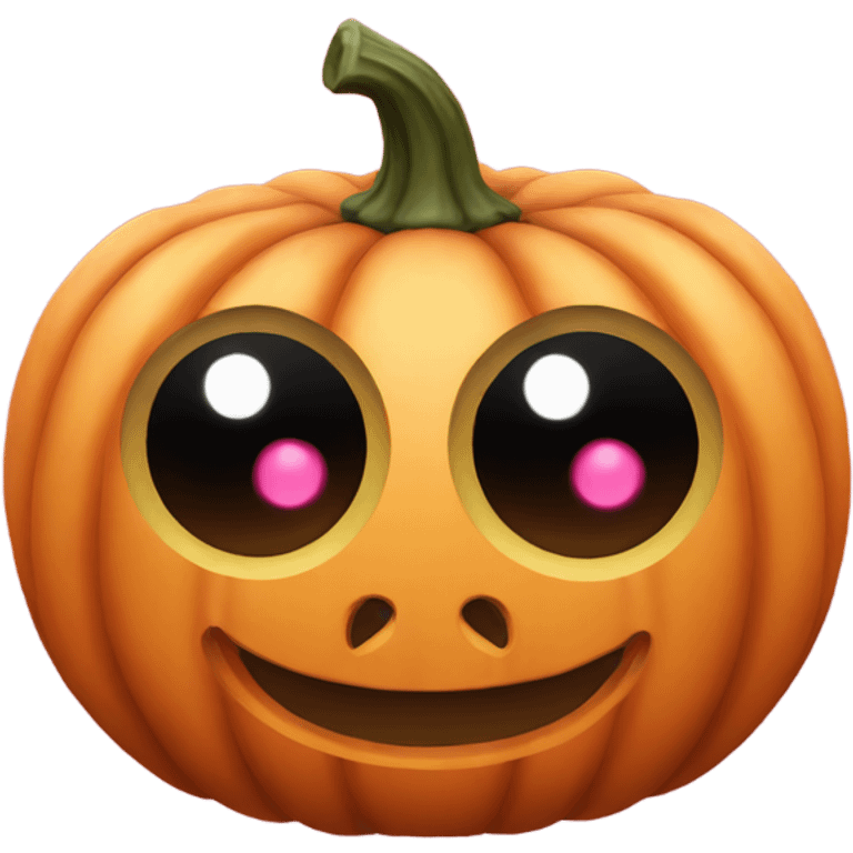 pumpkin with heart eyes emoji