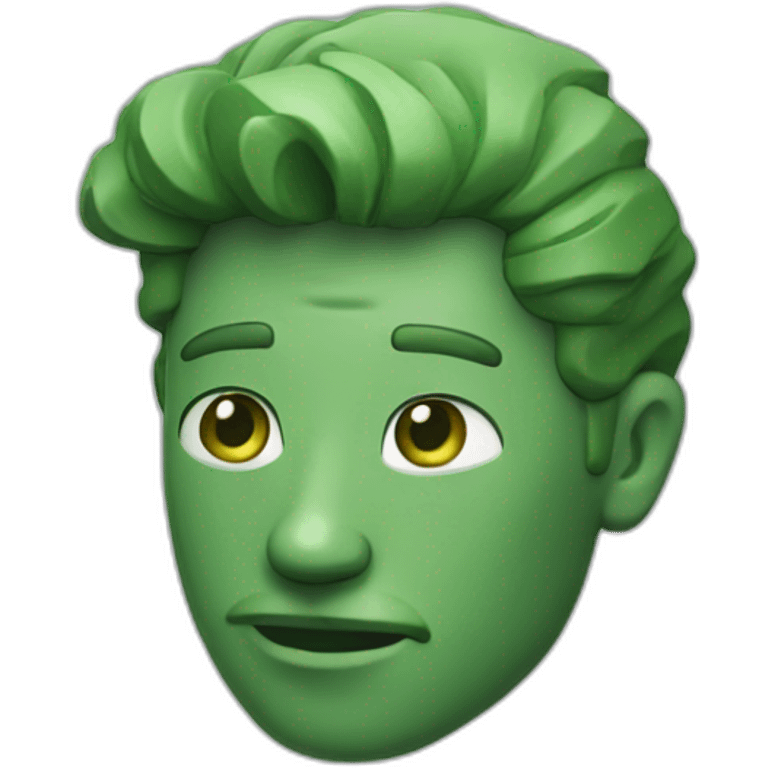 man made of green stone emoji