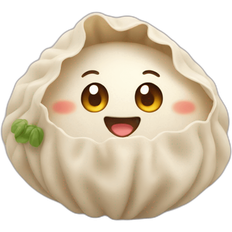 Happy dumpling emoji