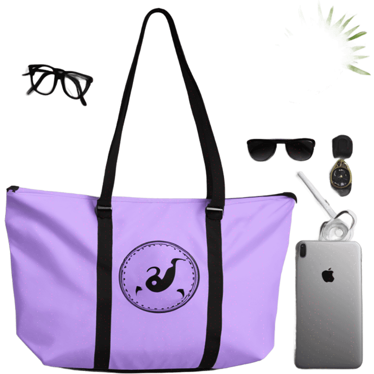 Lavender Pisces gym bag emoji