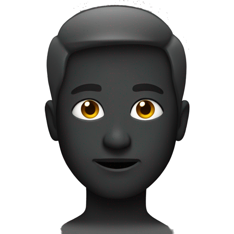 black colour e-mail emoji