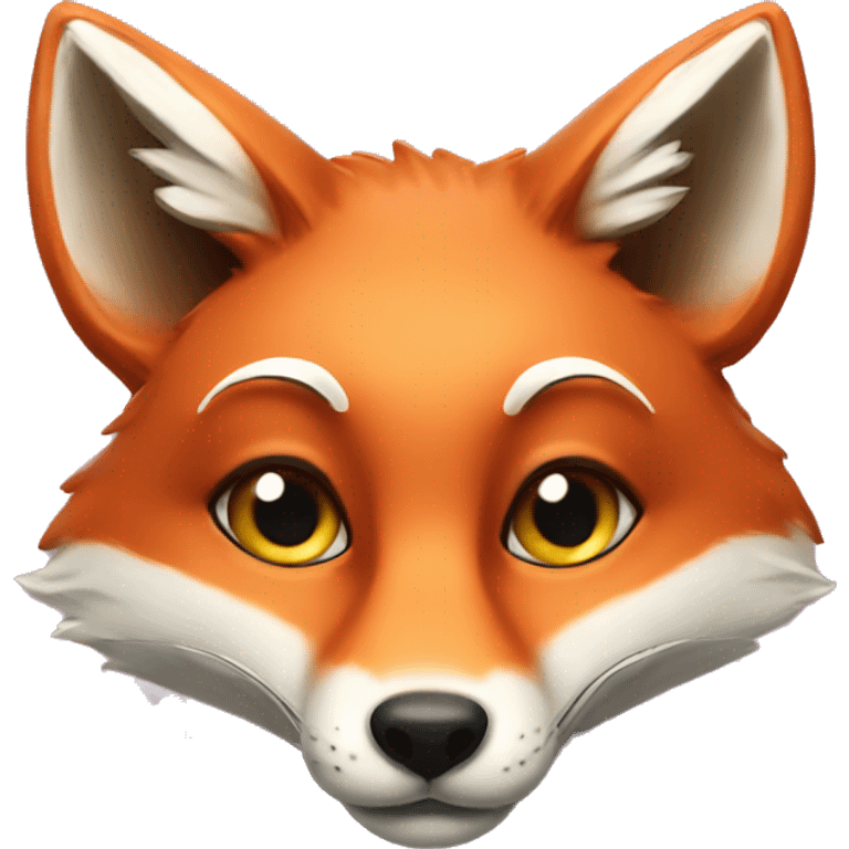 fox with sly eyes with a flower emoji