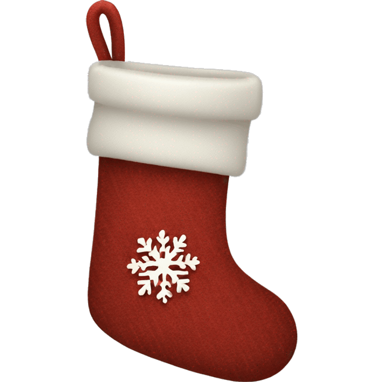 Cashmere Christmas stocking with snowflakes  emoji