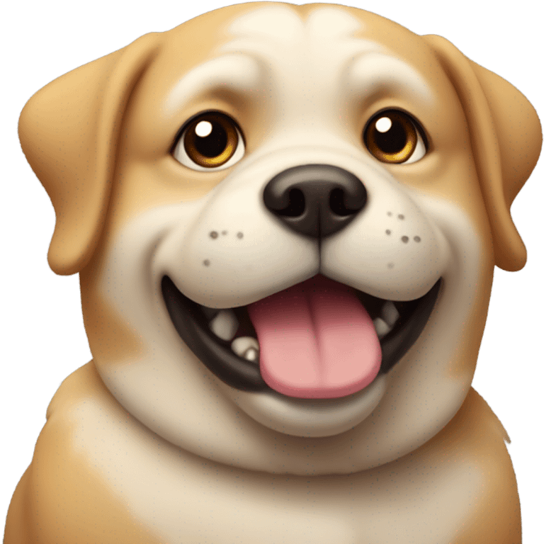 a fat dog  emoji