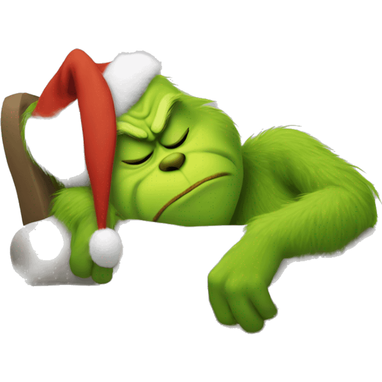 Grinch sleeping emoji