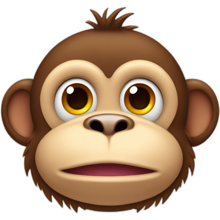 monkey head wearing a small birthday hat emoji