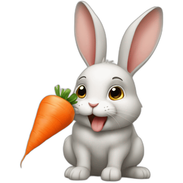 Lapin qui mange carotte emoji