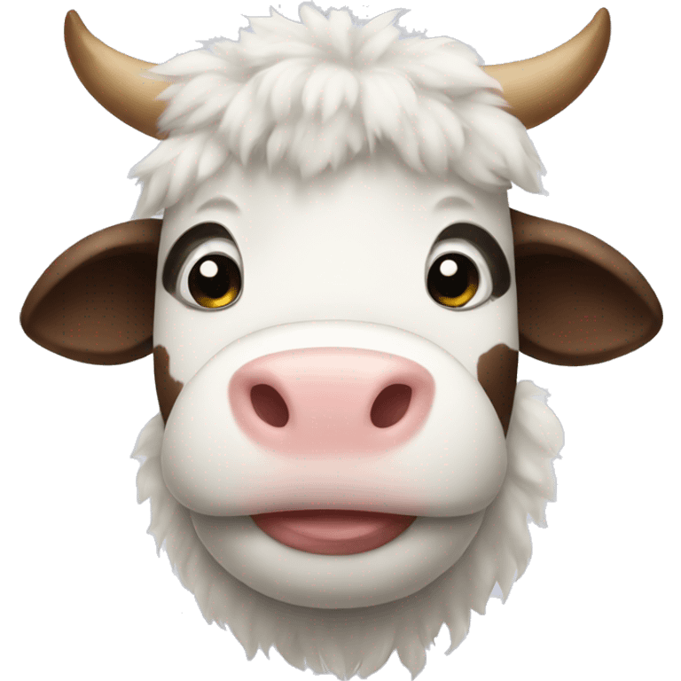 fluffy cow emoji