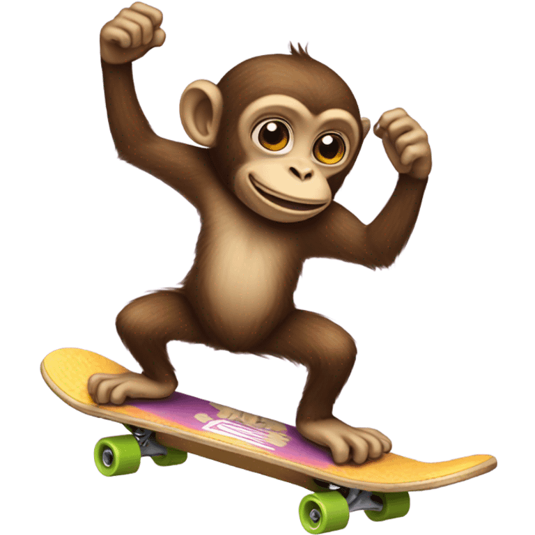 monkey on skateboard emoji