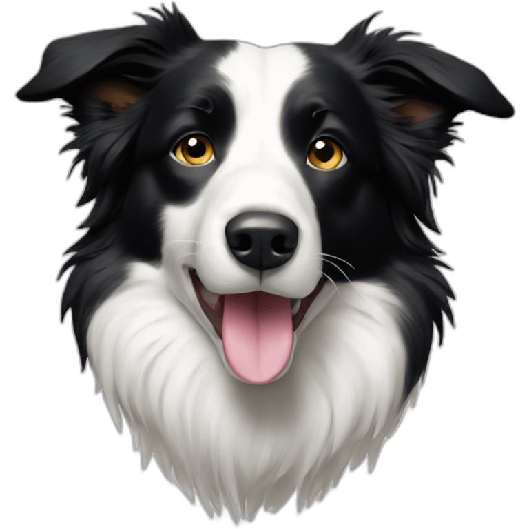 border-collie-all white- emoji