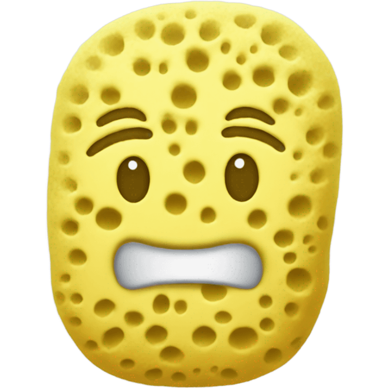 Yellow soft sponge emoji. emoji