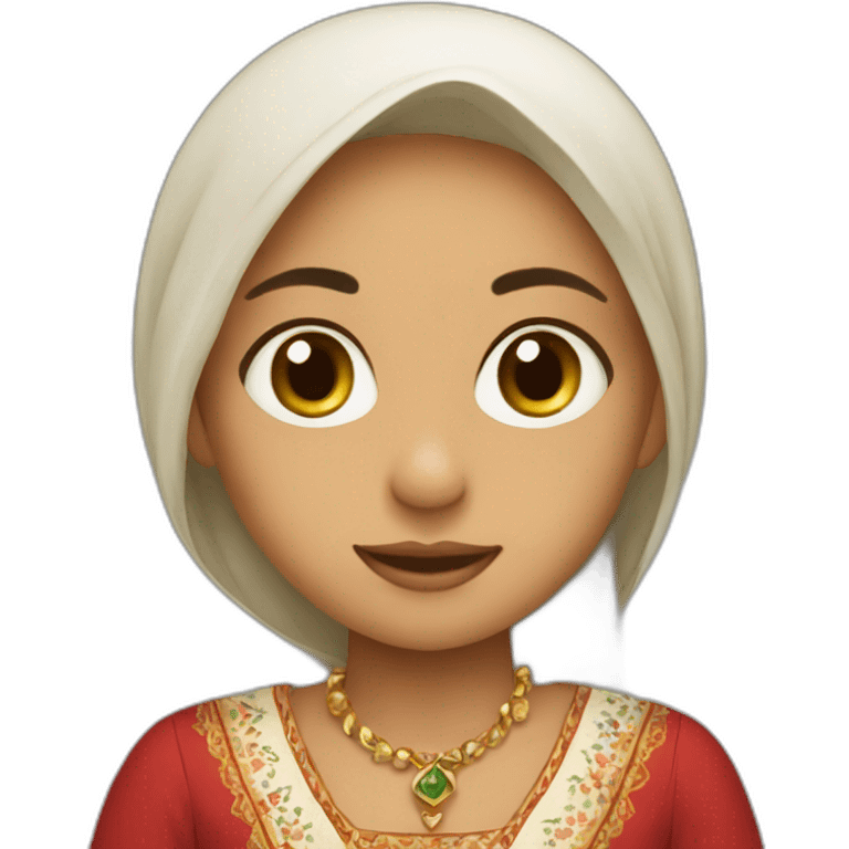 A girl in an Omani dress emoji