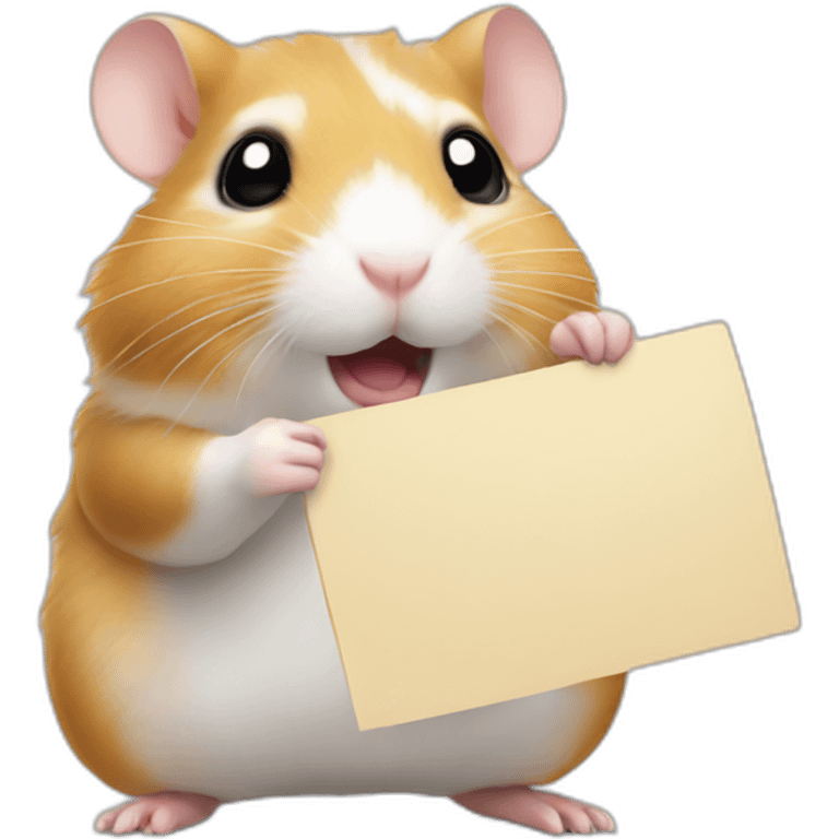 hamster holding a piece sign emoji