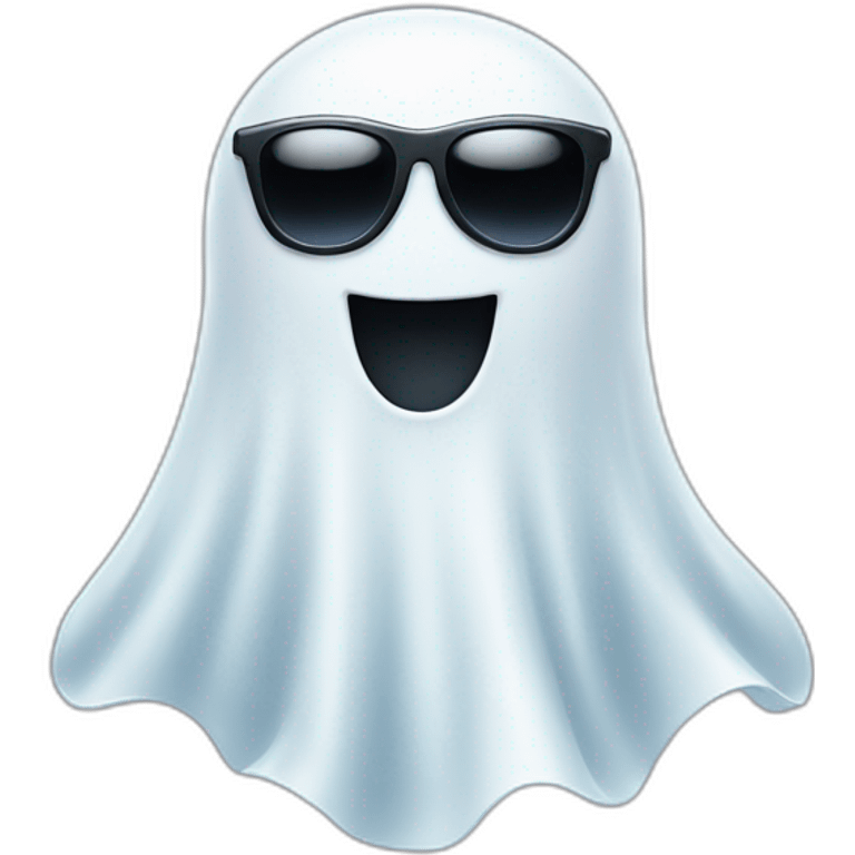 Smiling Ghost wearing sunglasses emoji