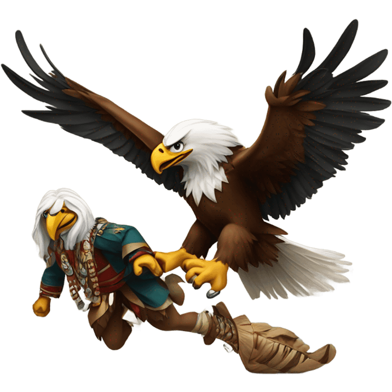 Eagles dragging the chief emoji