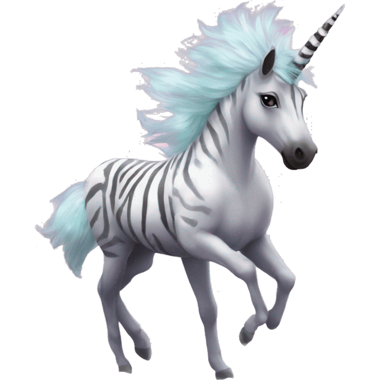 Zebra sparkling nebula unicorn Pegasus collage roses emoji