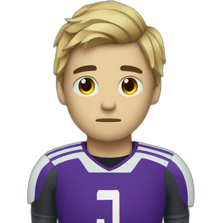 Sad emo football goalkeeper emoji