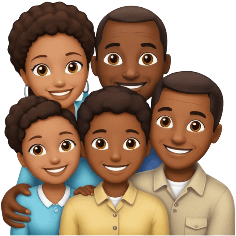 African American family emoji