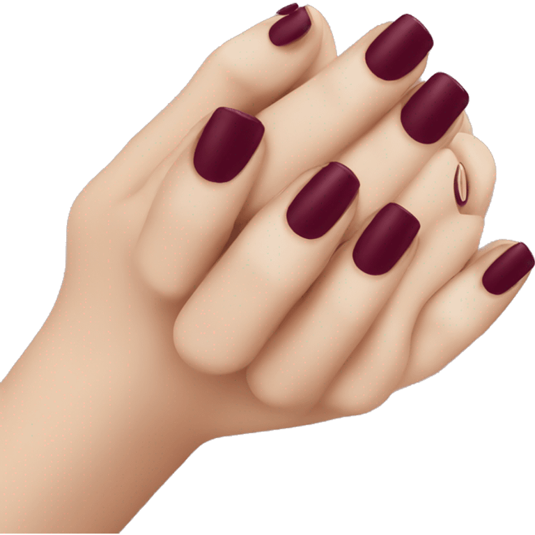 Burgundy nails emoji