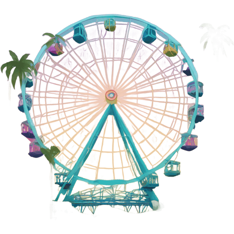 Ferris wheel with palm trees emoji