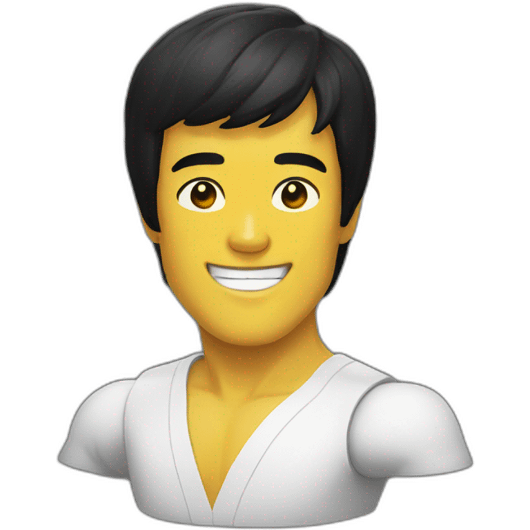 Bruce Lee smiling emoji