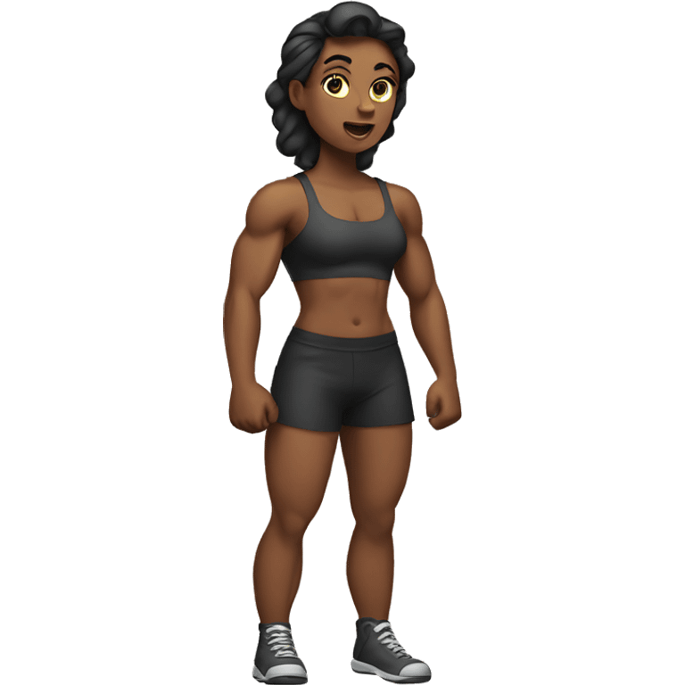 muscular girl emoji