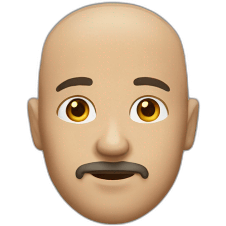 bald guy,goatee,no mustache  emoji