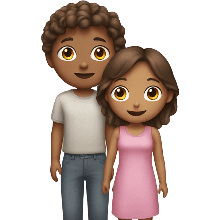 One girl and boy  emoji