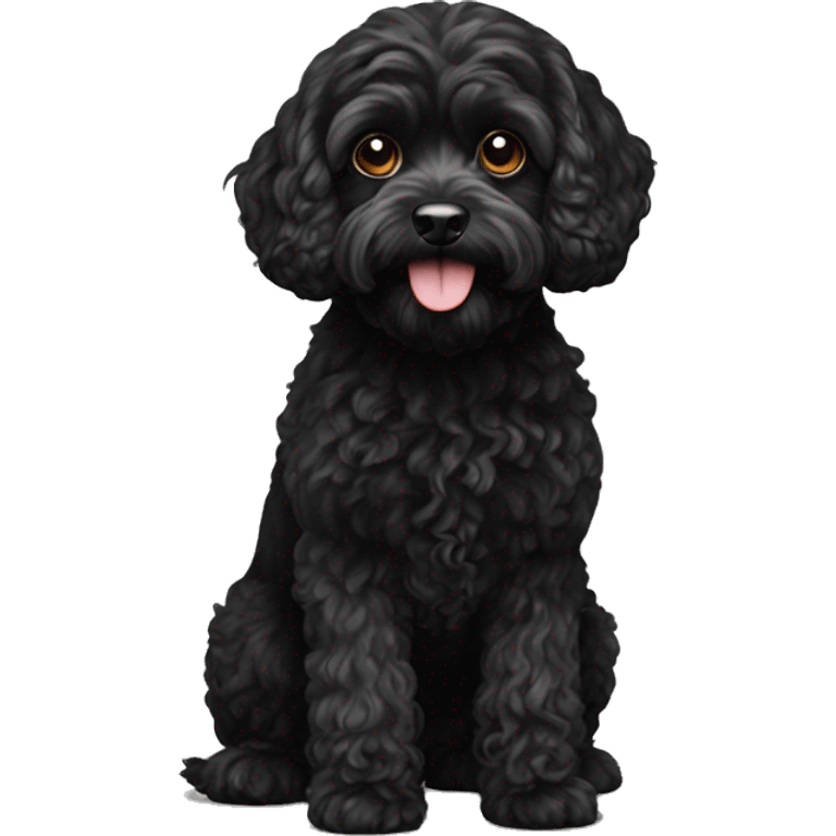 Black cavapoo emoji