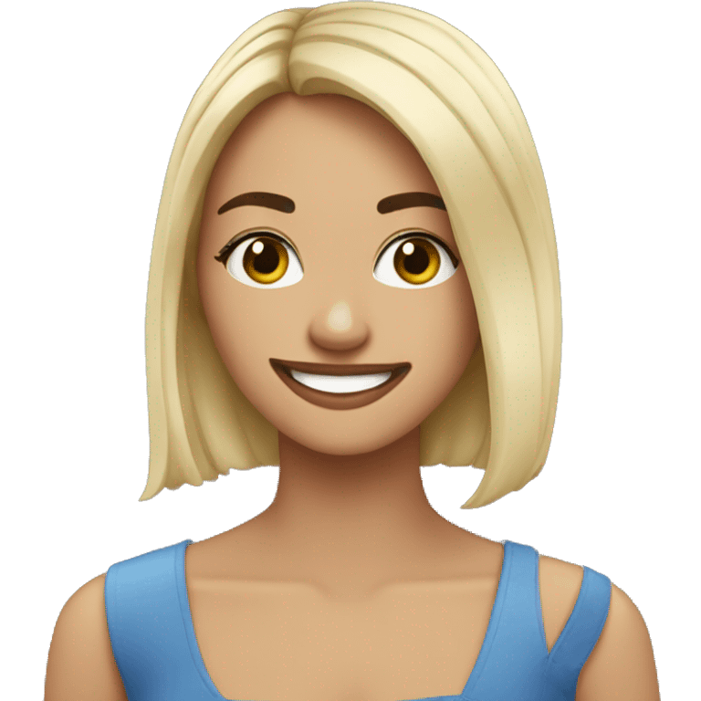 Cara feliz com juliette emoji