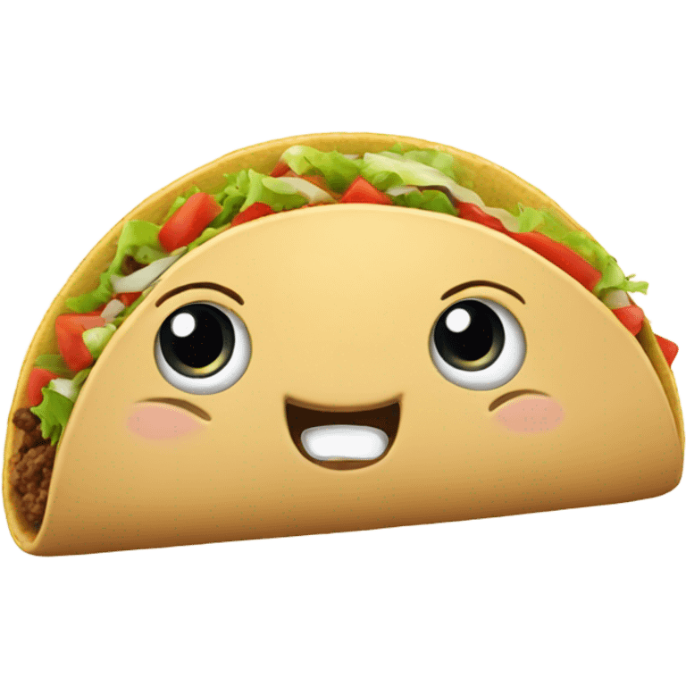 Taco with a face emoji