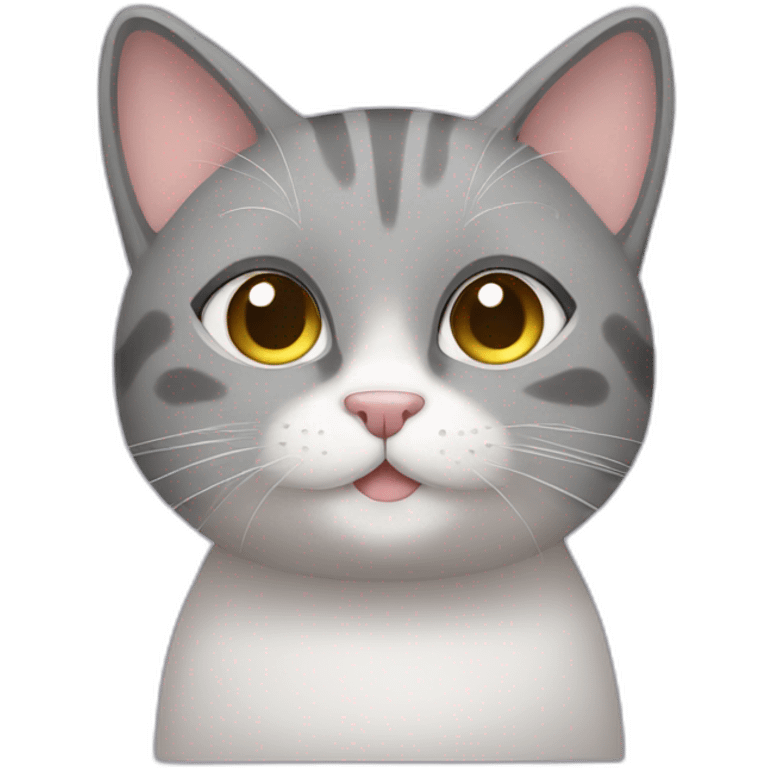 gray cat on a spa day emoji