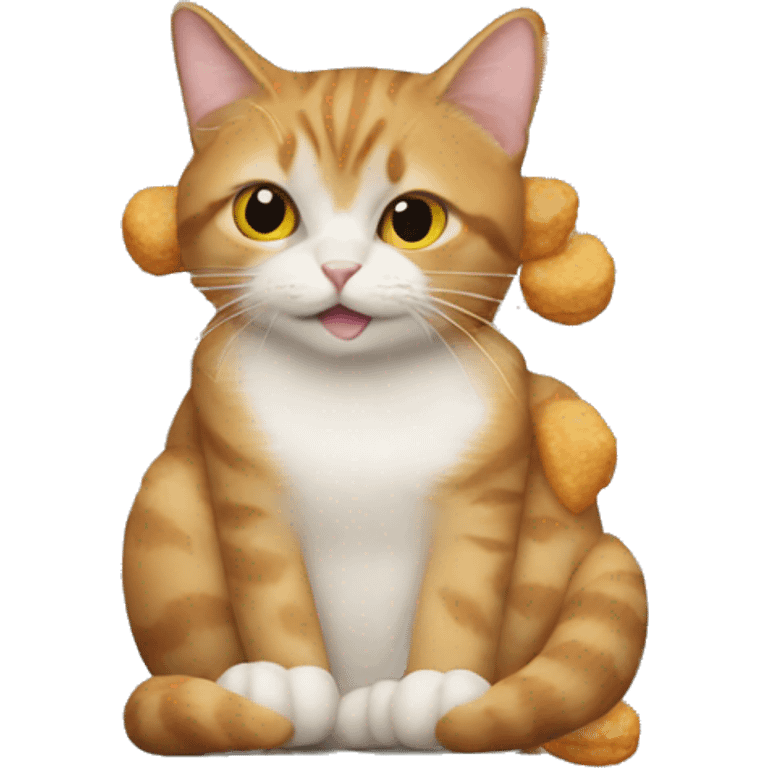 Cat with chicken nuggets emoji