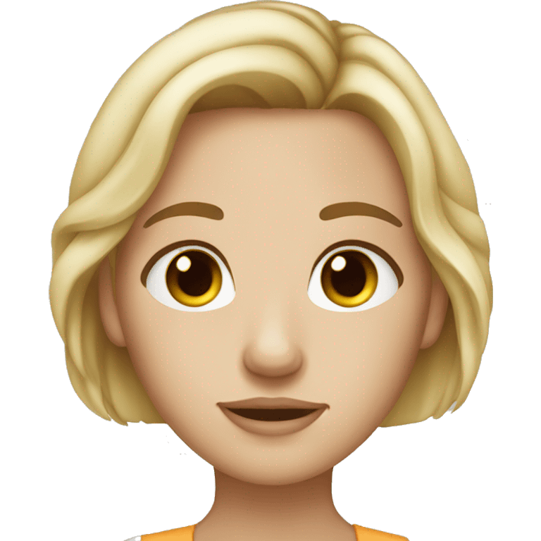 blonde hair brown eyed girl with freckles emoji