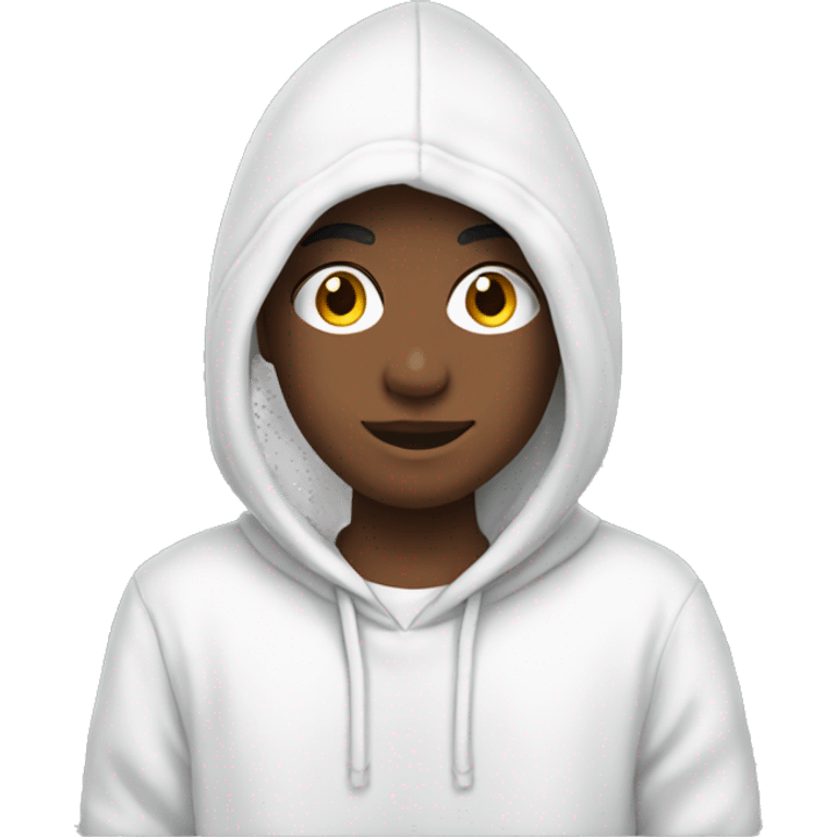 White Hoodie oversize emoji