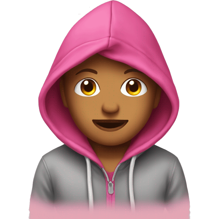 Hoodie pink  emoji