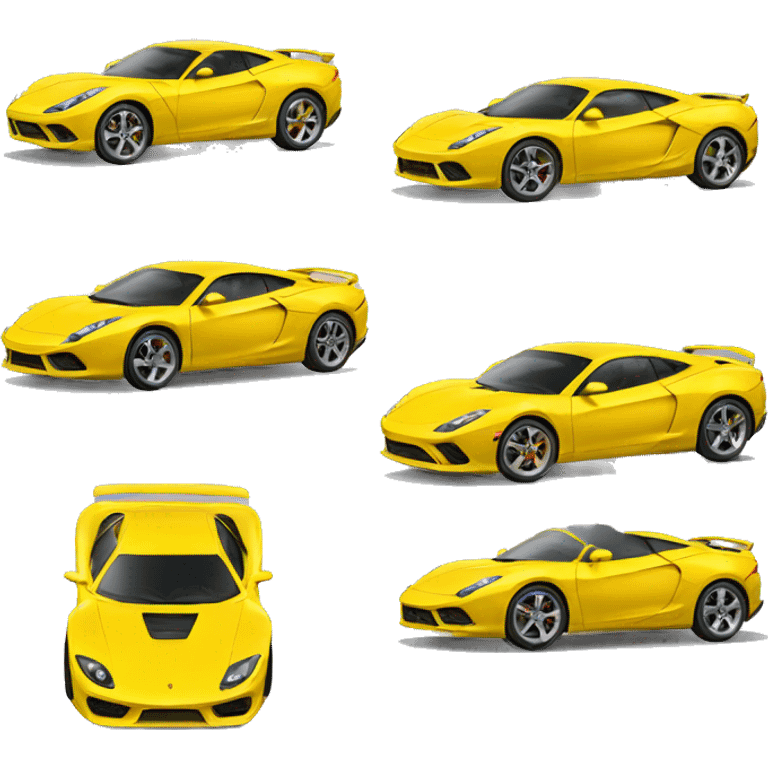 one yellow sport car emoji